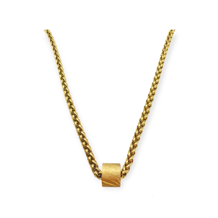 necklace steel gold wheal with washer2